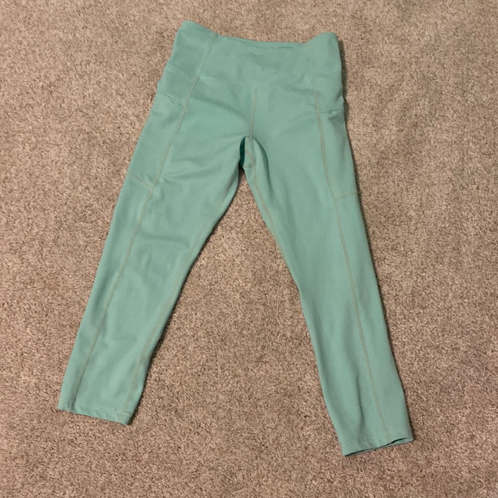 Zyia active womens teal capri leggings size 4
